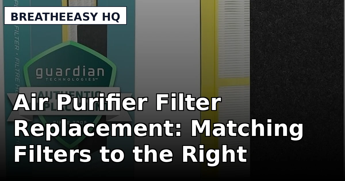 Air Purifier Filter Replacement: Matching Filters to the Right Machine