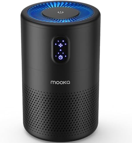 MOOKA Air Purifiers for Home Room up to 1076ft², True HEPA Filter, B-D02L