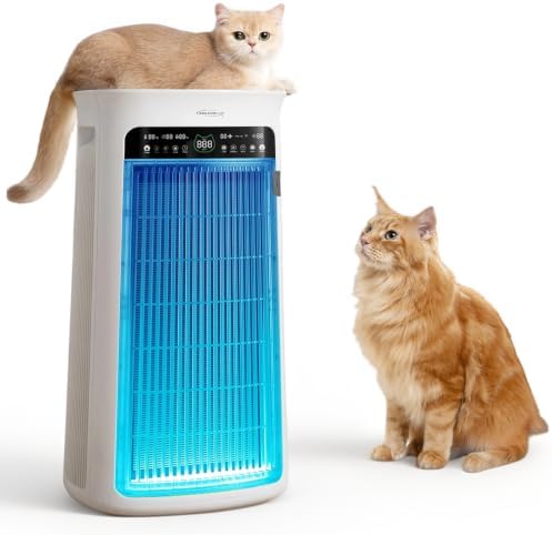Air Purifier Large Room,True H13 HEPA Air Purifiers for Home & Bedroom, Covers Up to 4000 Sq. Whole House Air Purifier, PM2.5 TEMP HD Sensor, Large Screen Display, 22dB Quiet for Pets Families