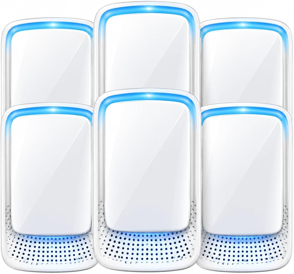2026 Upgraded Air Purifiers Plug In Negative Ion Air Ionizers for Home | 6 Pack Portable Mini Air Cleaner Odor, Smoke, Dust, Pets, Eliminator, Quiet Air Freshener for Bedroom, Office, Kitchen